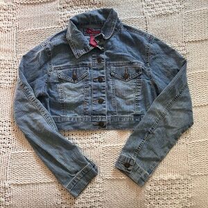 Y2K Star Cropped Denim Jacket